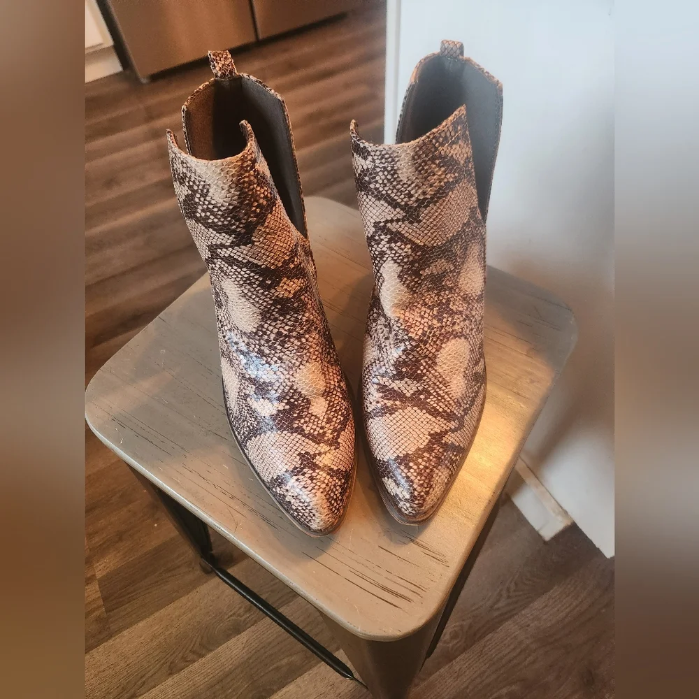 Pop Chantilly Snakeskin Booties